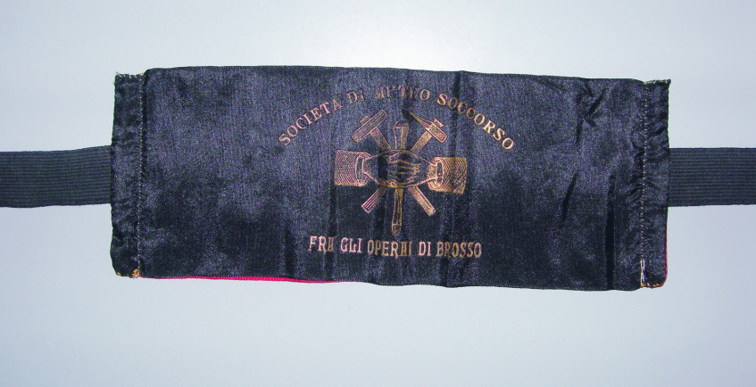 Società di Brosso, fascia da braccio per accompagnamento ai funerali