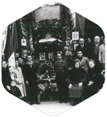 Foto dei soci in occasione della cerimonia per l'anniversario della Liberazione 1950