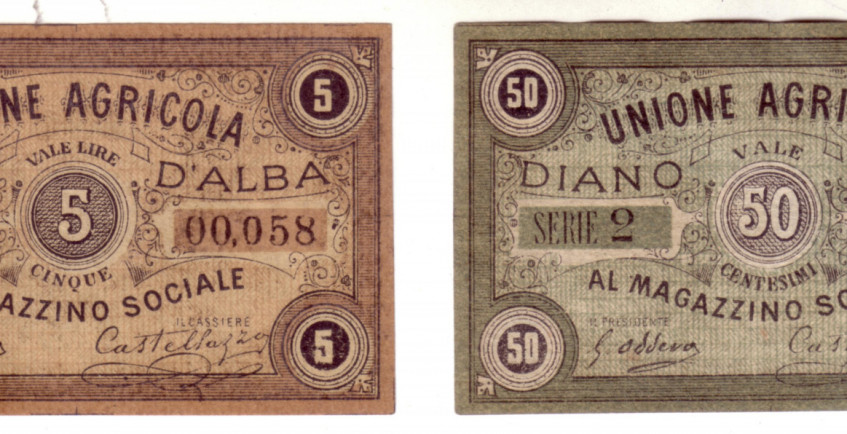 carta moneta del magazzino sociale di Diano d'Alba