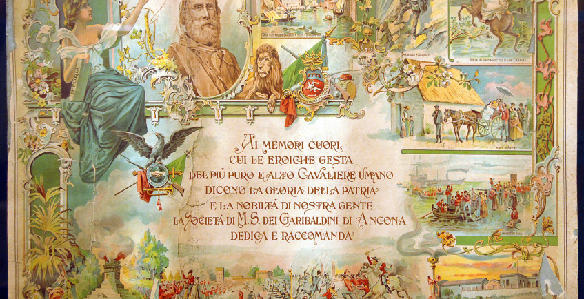Società di Ancona, diploma dedicato a Garibaldi