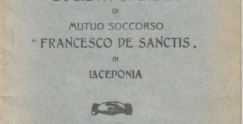 ststuto della Società di Lacedonia, intitolata a Francesco De Santis